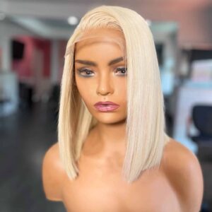 Blonde Color Straight Hair Bob Wig