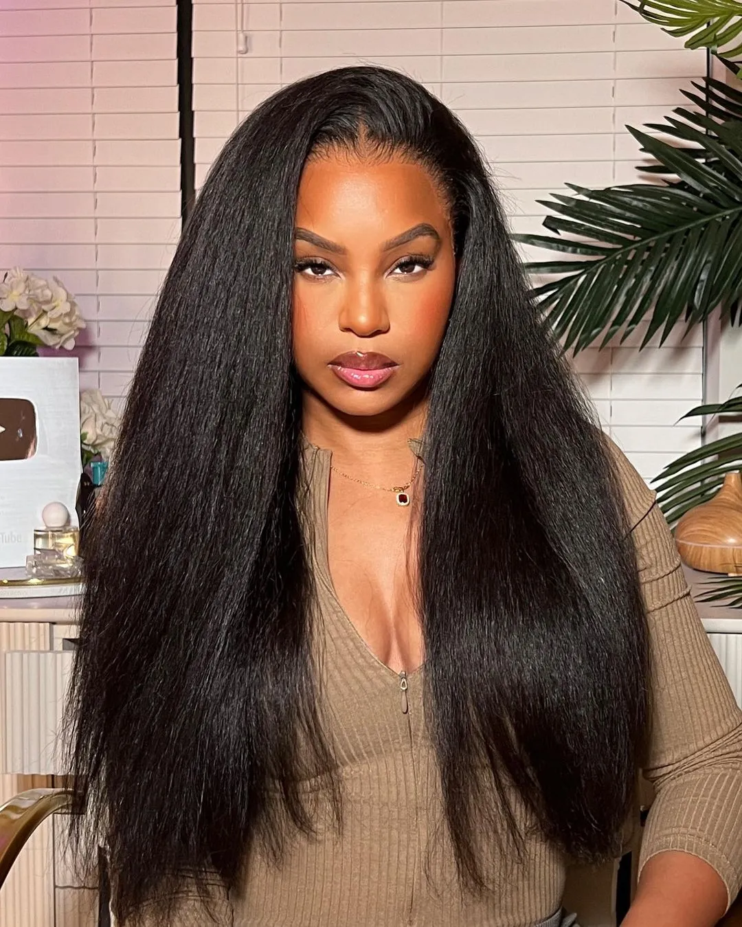 Kinky Straight Lace Front Wig