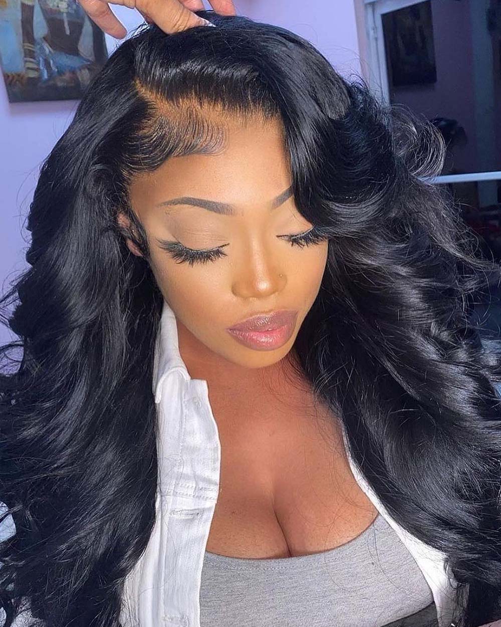 body wave lace front wig