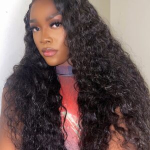 deep curly lace front wig