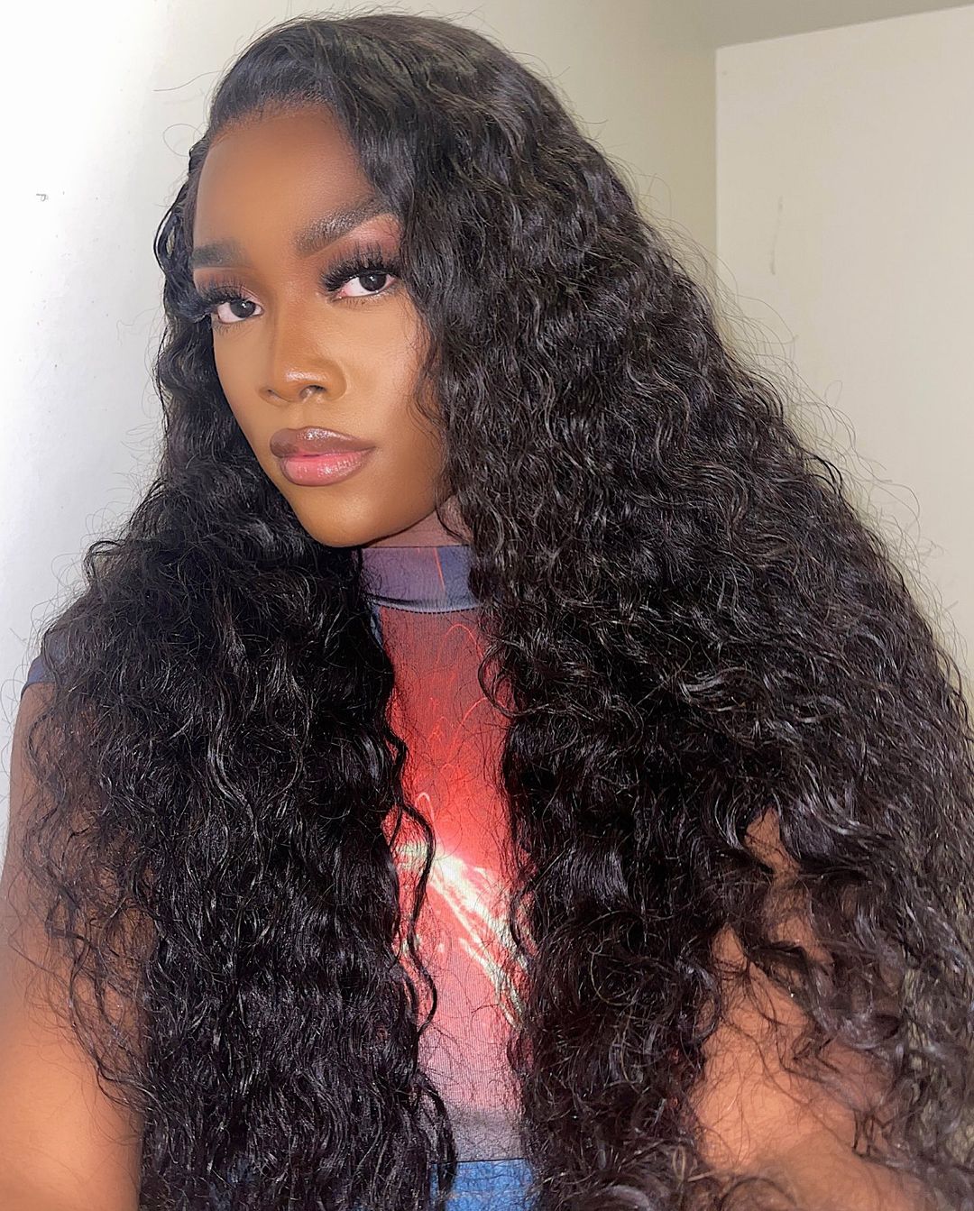 deep curly lace front wig