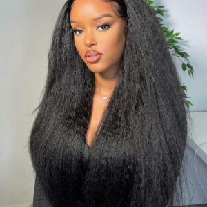 kinky straight lace front wig