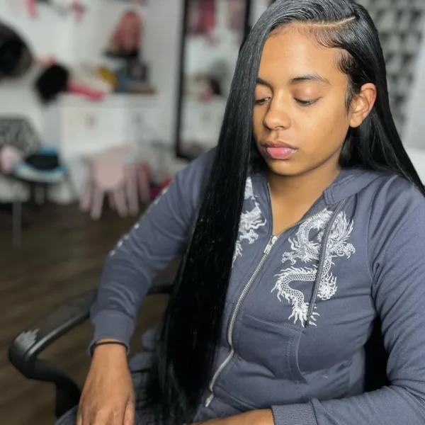 straight hair lace front wig