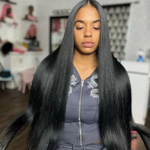 straight hair lace front wig