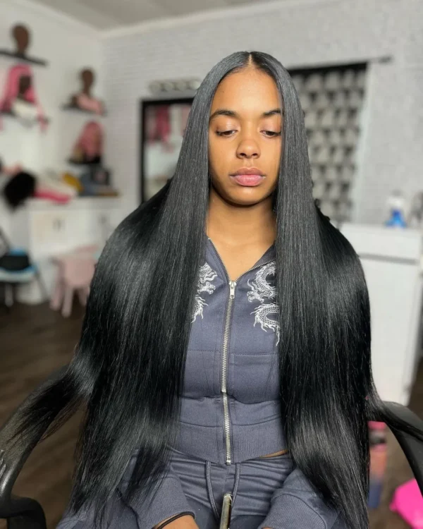 straight hair lace front wig