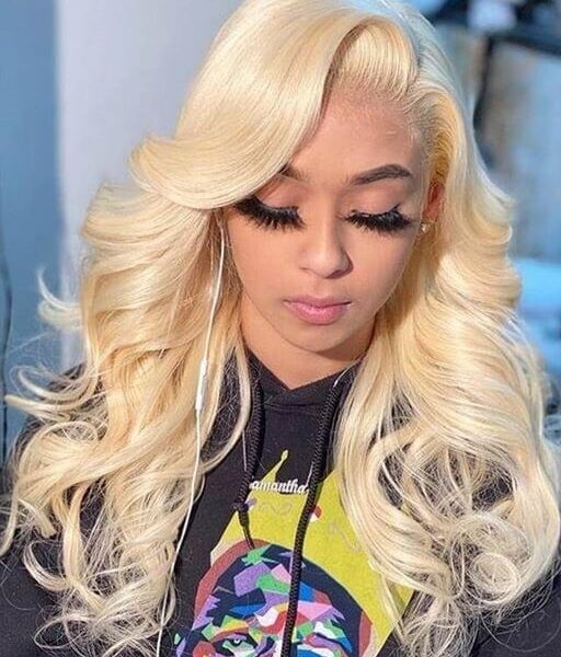 blonde body wave lace front wig