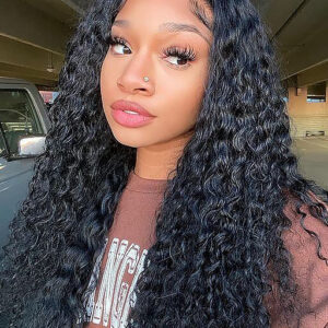 deep curly lace front wig