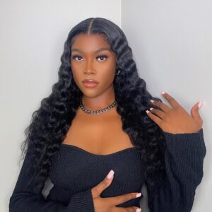 deep wave lace front wig