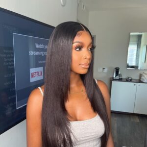 lace closure wig straight hair