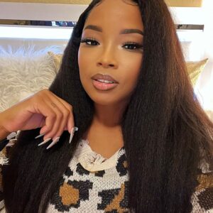 kinky straight lace closure wig