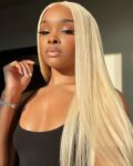 blonde straight hair lace front wig