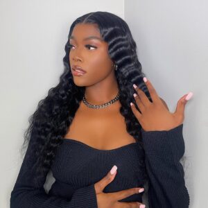 deep wave lace front wig