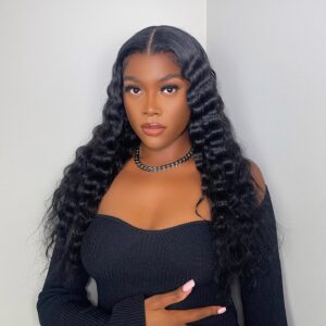 deep wave lace front wig