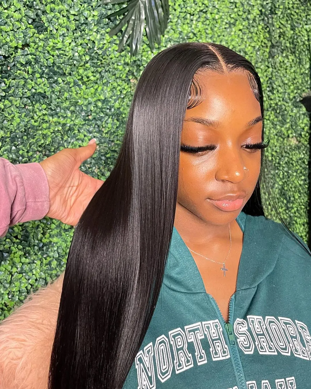 straight hair lace front wig