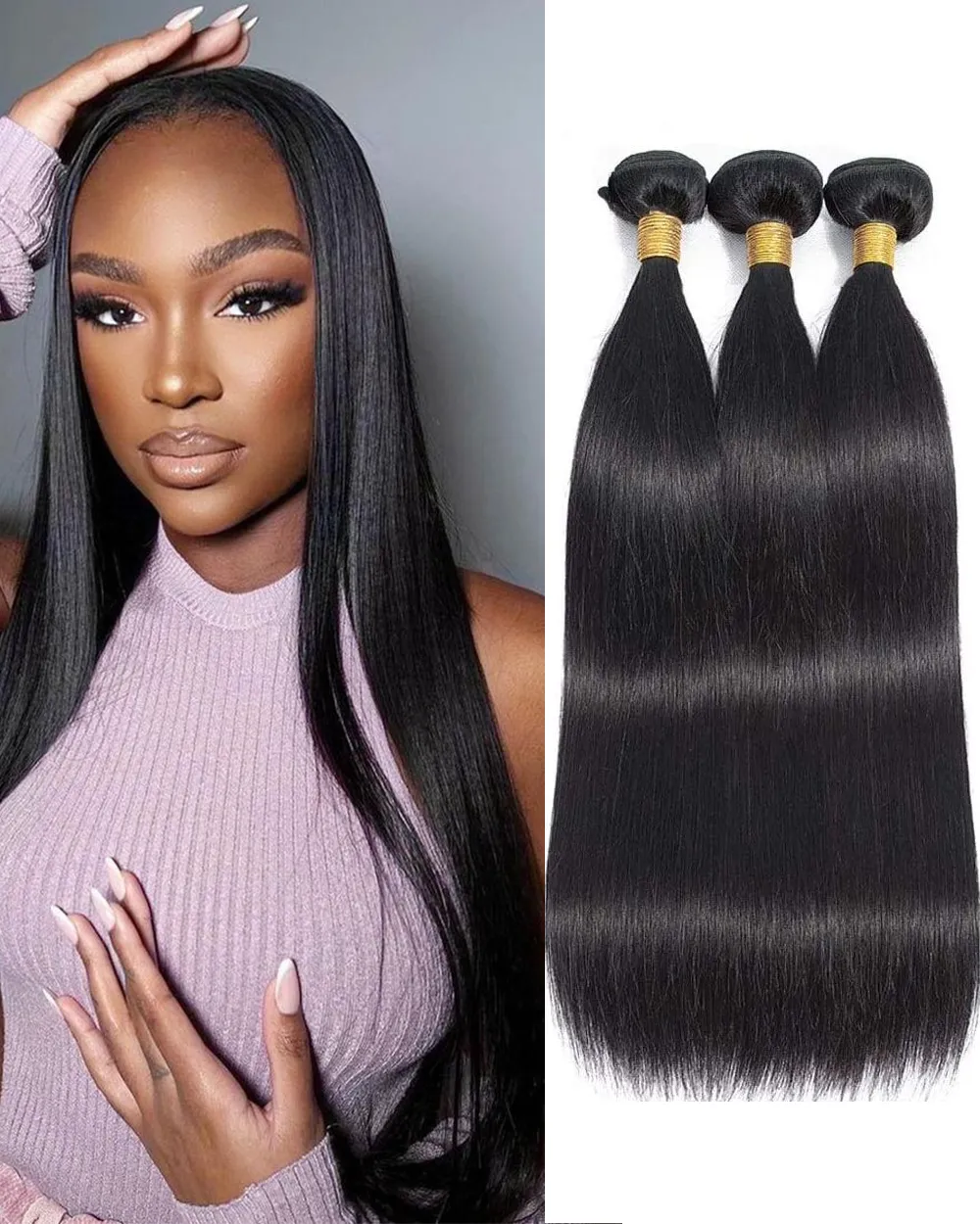 12A Super Double Drawn Straight Hair 3 Bundles