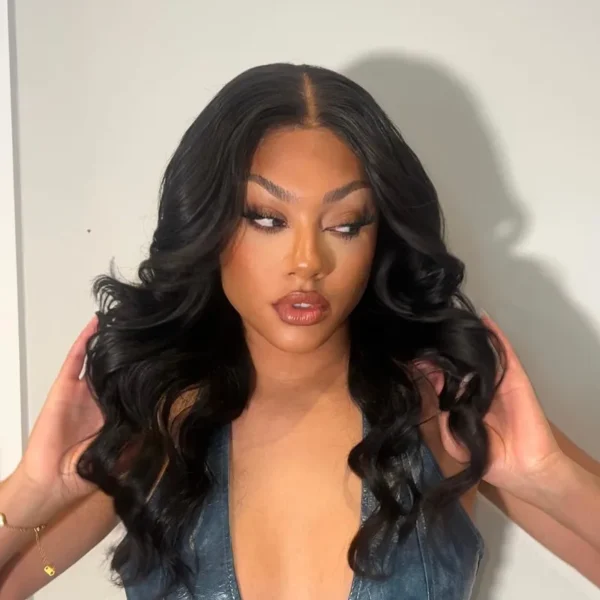 Guleless body wave lace wig