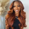 Honey Brown Color Body Wave Lace Front Wig