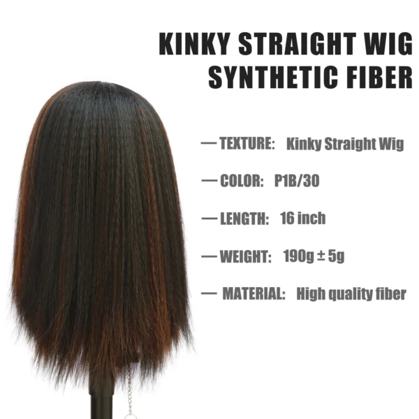 orgwigs yaki kinky straight wig synthetic wig 16 inch