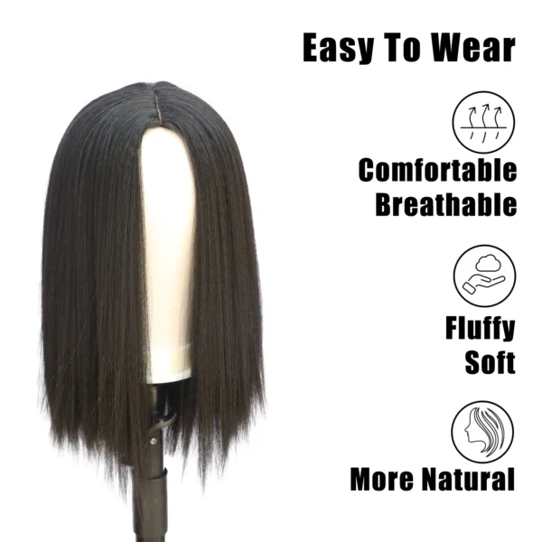 orgwigs yaki kinky straight wig synthetic wig 16 inch