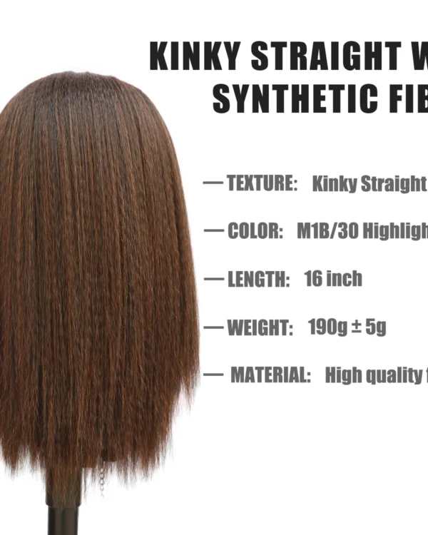 orgwigs yaki kinky straight wig synthetic wig 16 inch