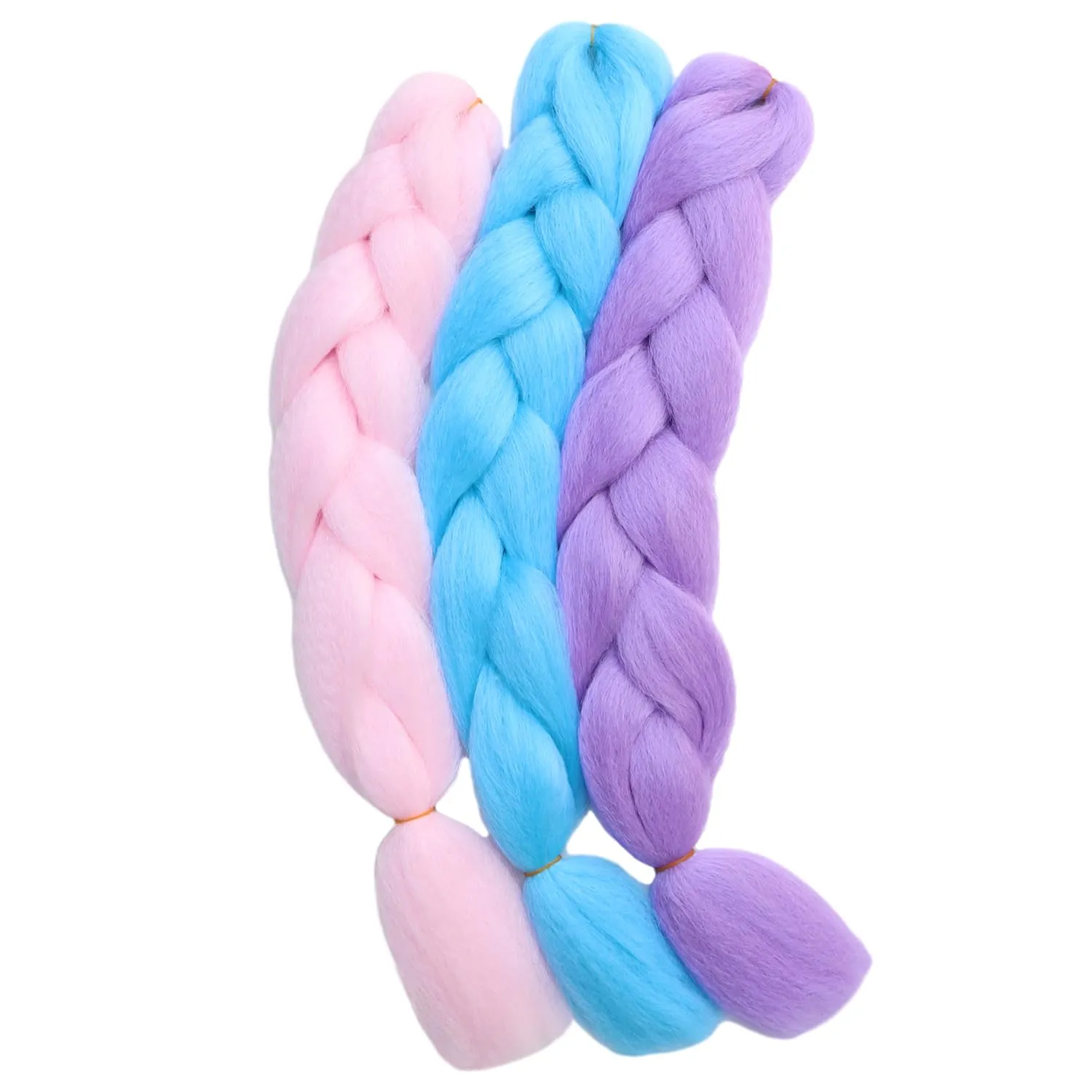 Colorful Jumbo Braiding Hair Extensions 24inch 3pcs