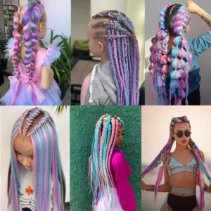 Colorful Jumbo Braiding Hair Extensions 24inch 3pcs