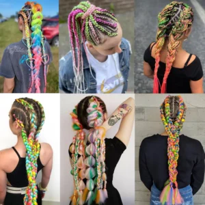 Vibrant 26inch Colorful Braiding Hair Pre Stretched Pack