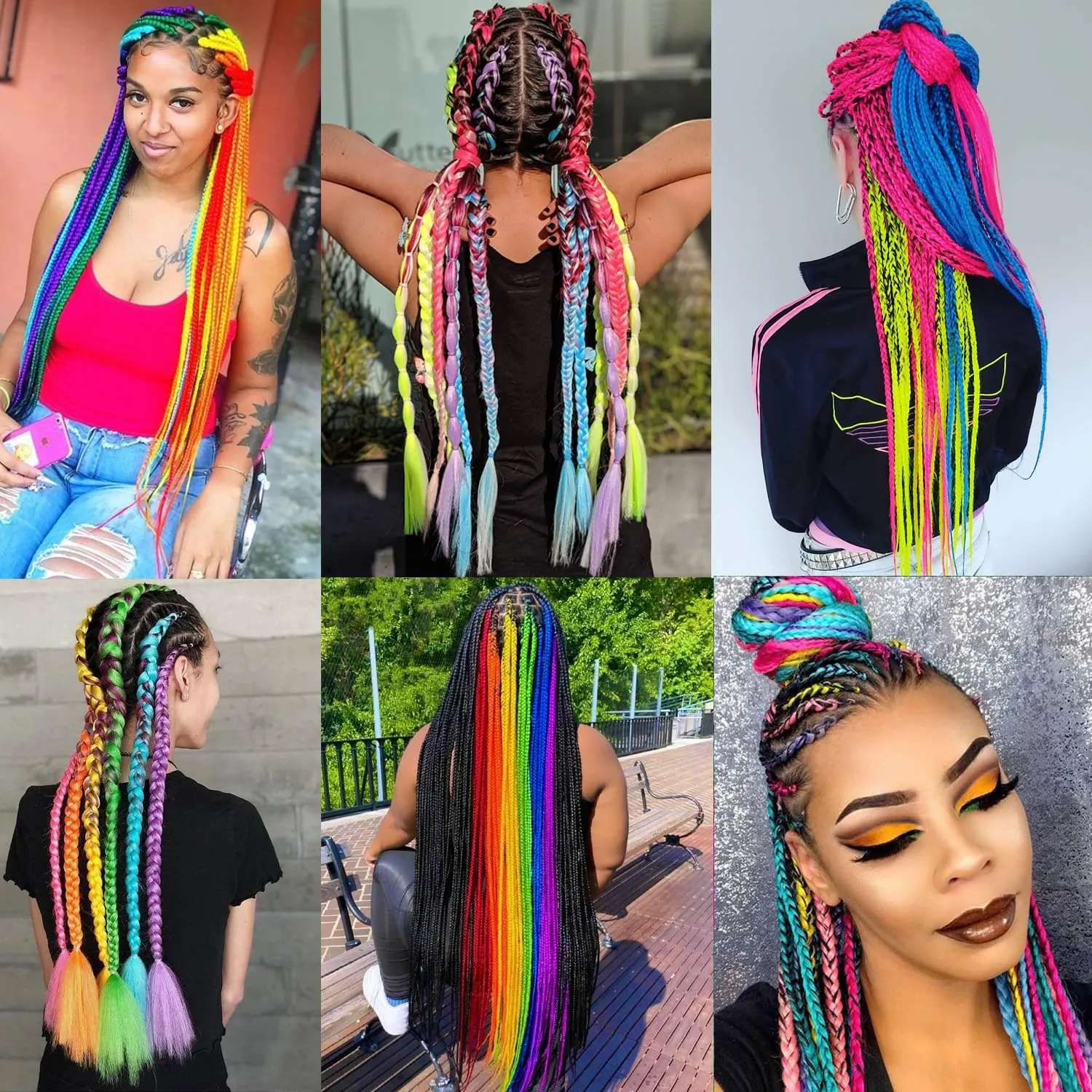 Vibrant Colorful Braiding Hair Pre Stretched Pack 26inch