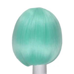 Orgwigs glowing in the dark short bob wig with bangs light green color