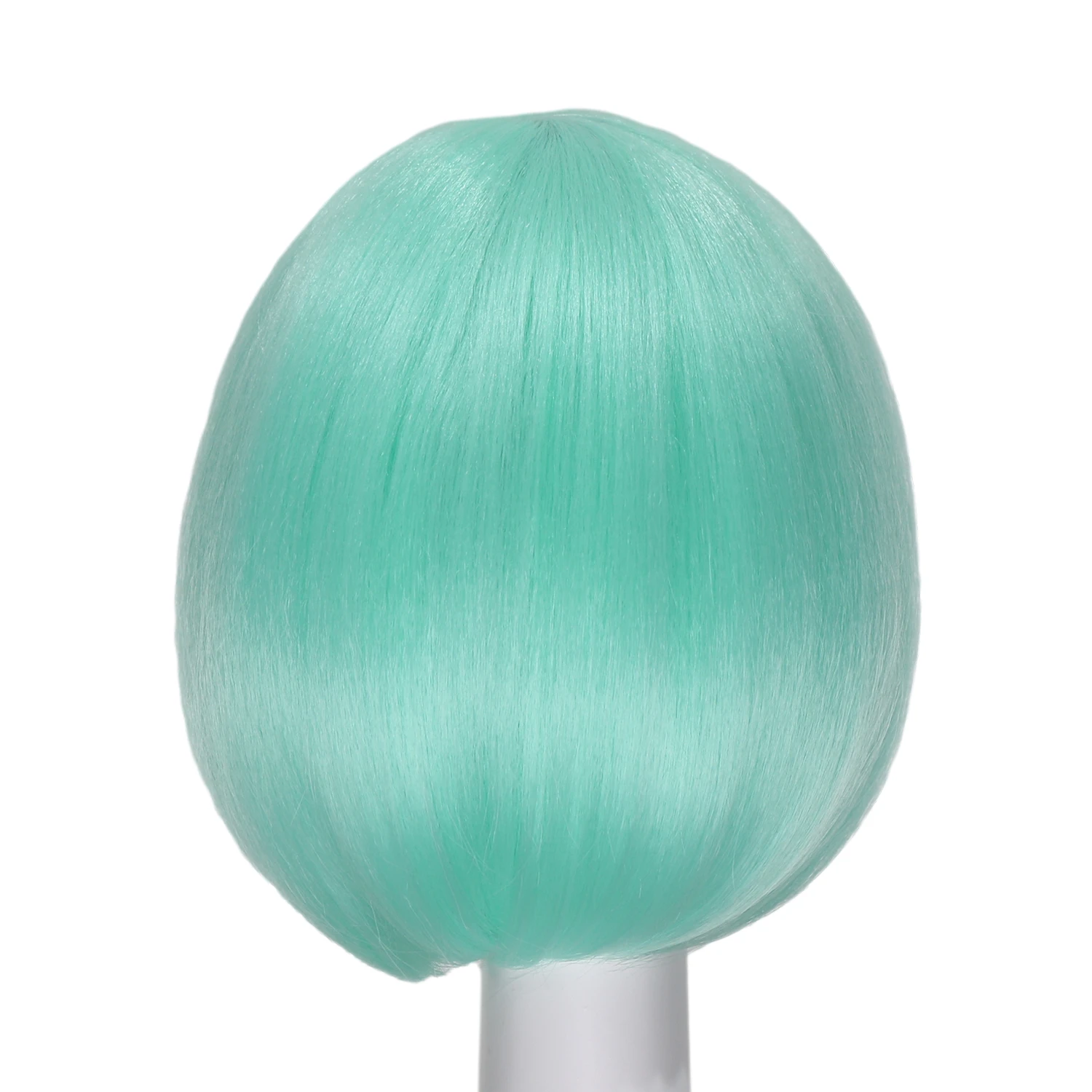 Orgwigs glowing in the dark short bob wig with bangs light green color