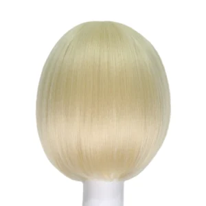 Glowing In The Dark Short Bob Wigs with Bangs Blonde Color