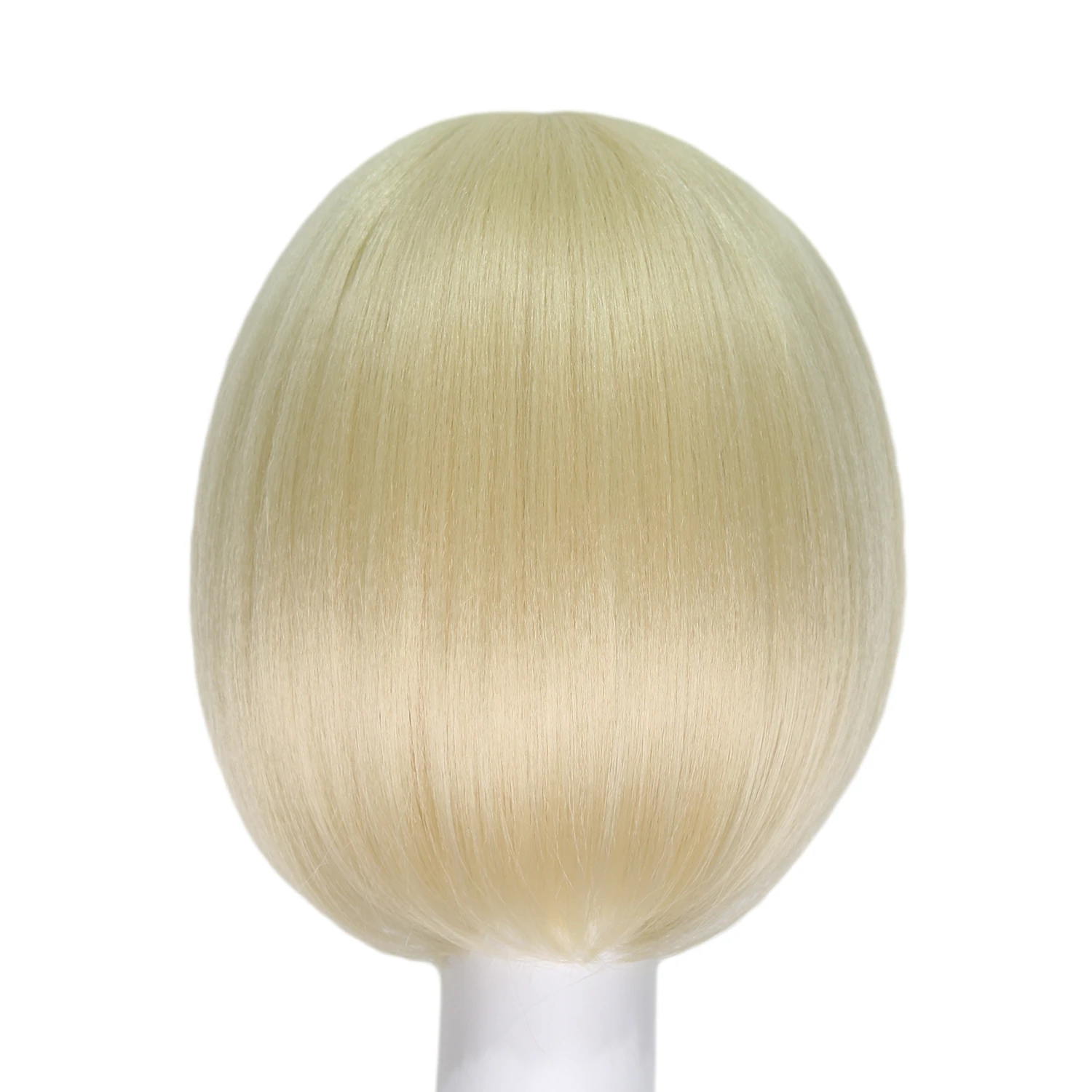 Glowing In The Dark Short Bob Wigs with Bangs Blonde Color